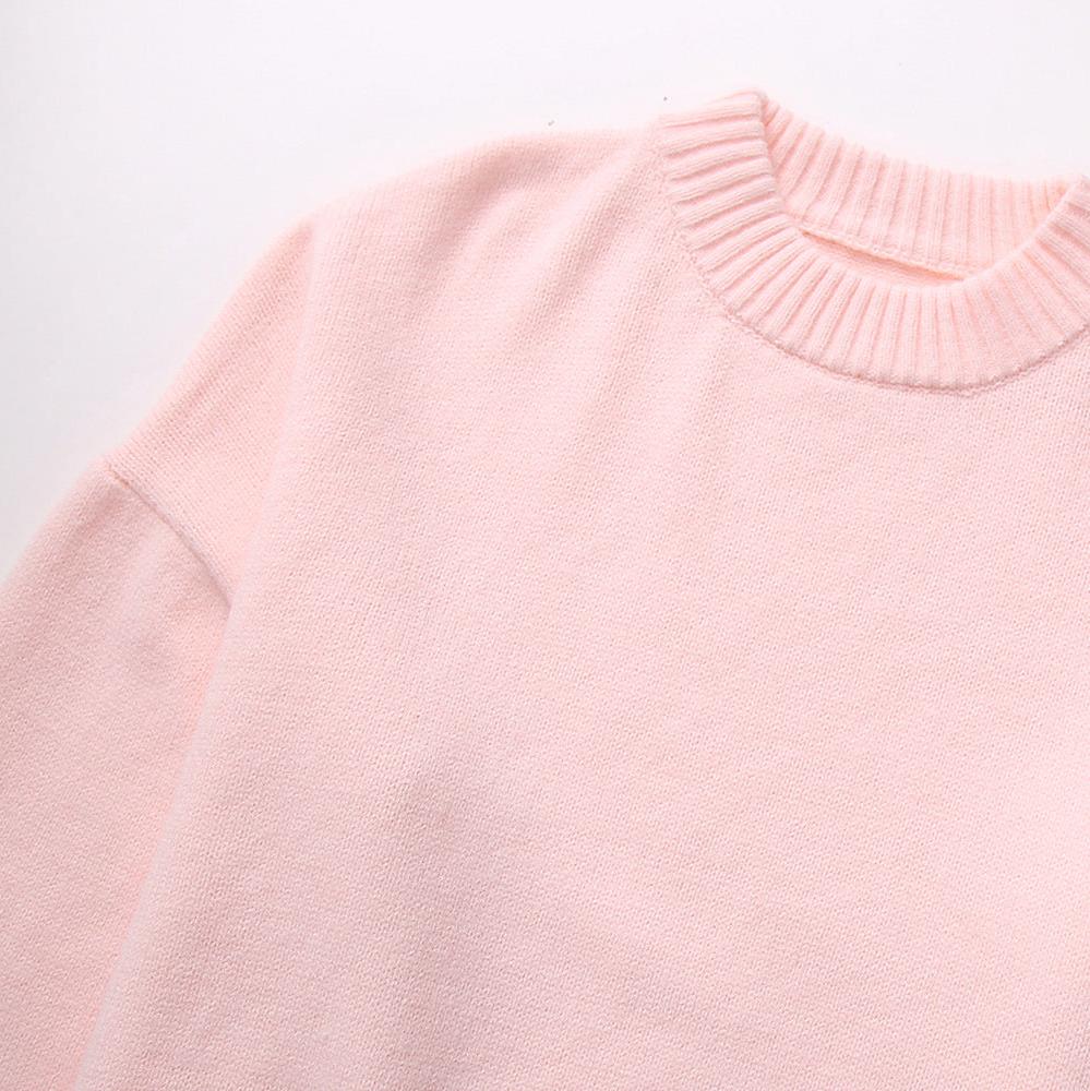 Joan Pink Oversized Sweater | Women’s Relaxed Fit Knit Sweater