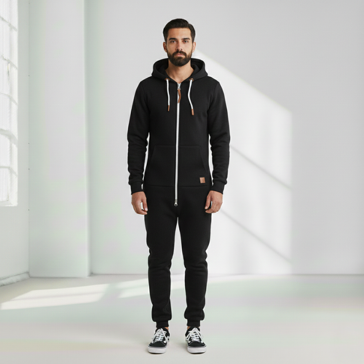 Liam | Hooded Fleece Jumpsuit for Men