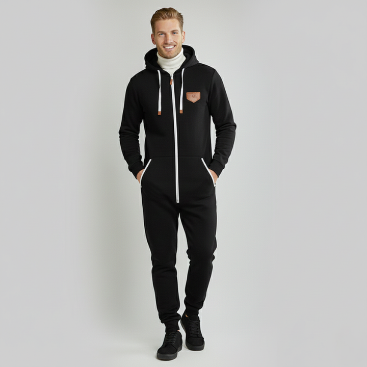 Liam | Hooded Fleece Jumpsuit for Men