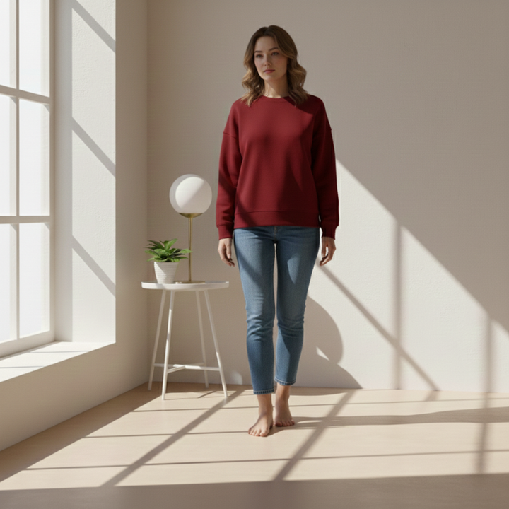 Aria | Relaxed Fit Cotton Sweatshirt for Women