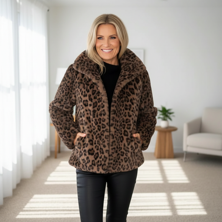 Leona | Oversized Faux Fur Leopard Coat