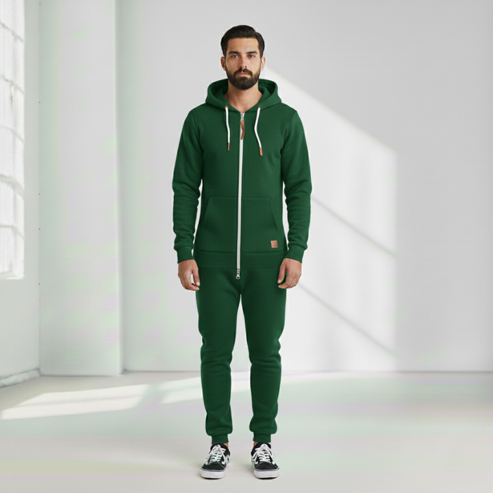 Liam | Hooded Fleece Jumpsuit for Men