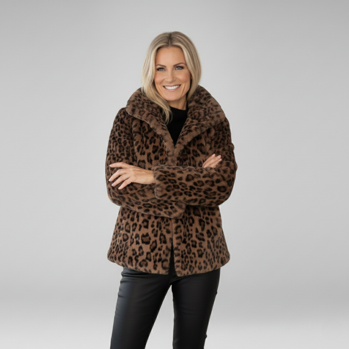 Leona | Oversized Faux Fur Leopard Coat