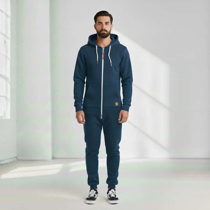 Liam | Hooded Fleece Jumpsuit for Men