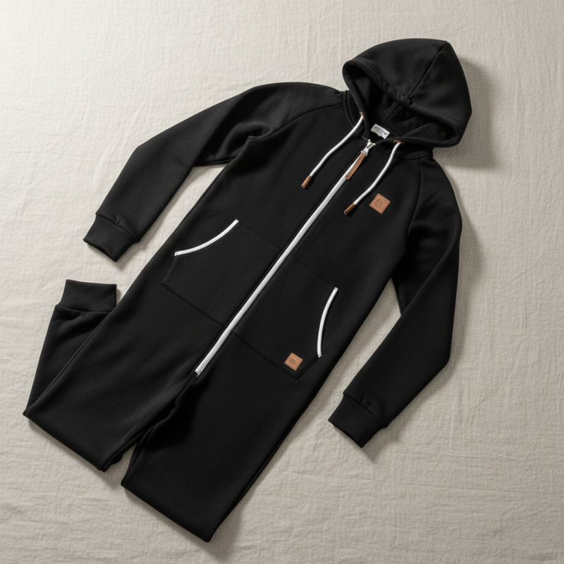 Liam | Hooded Fleece Jumpsuit for Men